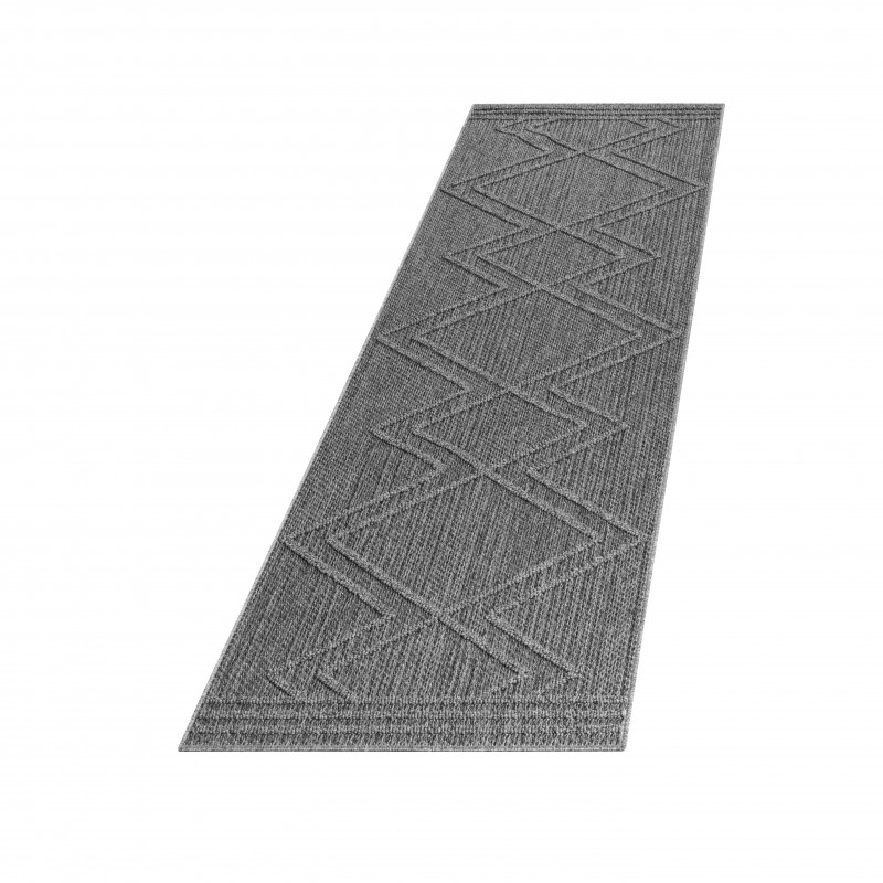 Patara Udendørs Tæppeløber Boho - Grå - 80x150 (Løber) billede