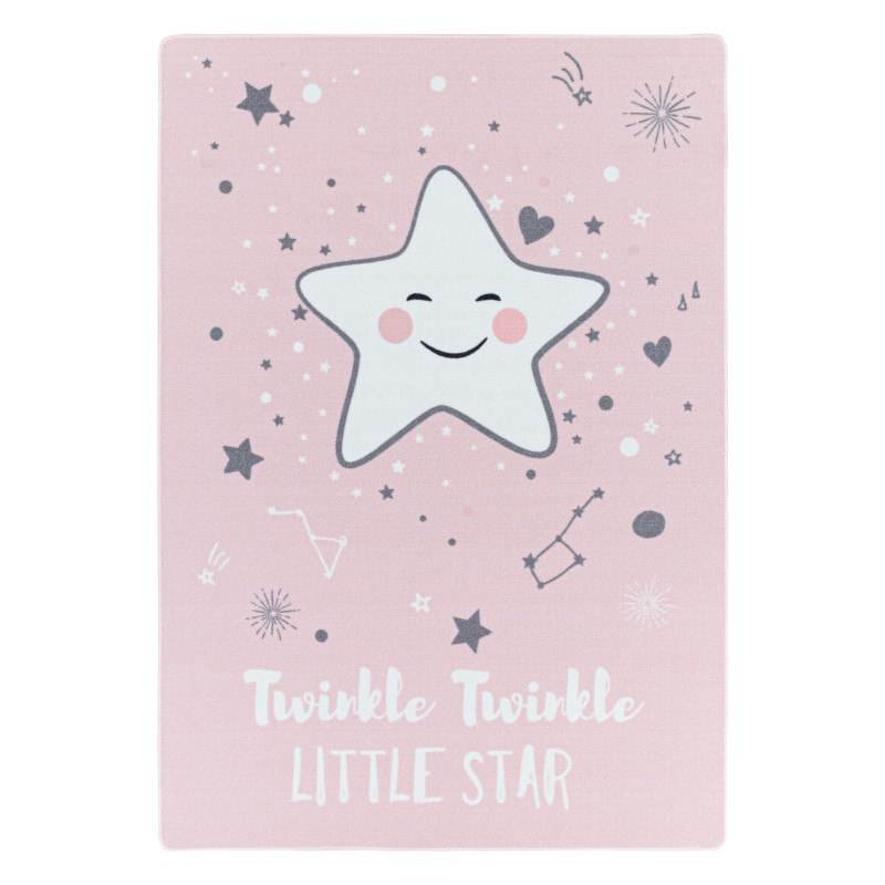 Play Børne Tæppeløber Stjerne - Pink - 80x120 (Løber) billede