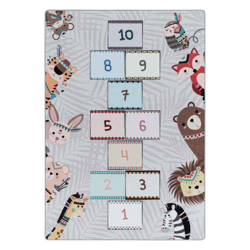 Play Børne Tæppeløber - Grå - 80x120 (Løber) billede