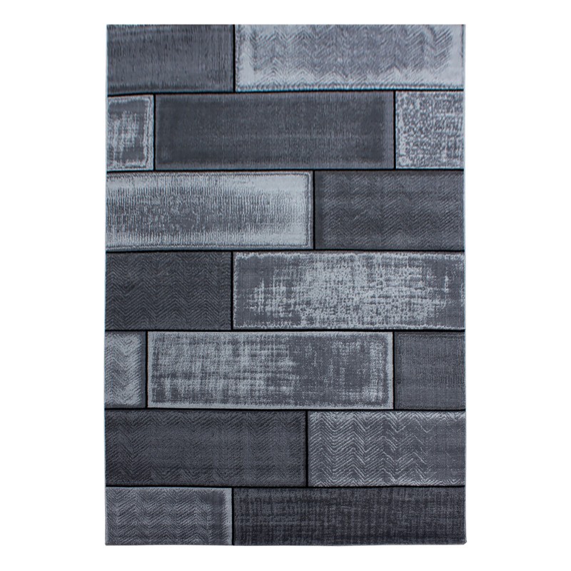 PLUS Steine sort rektangulært kortluvet tæppe - 280 x 370 cm