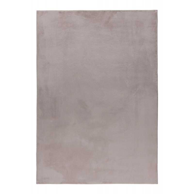 Pouffy Shaggy tæppe Ensfarvet - Beige - 240x340 billede