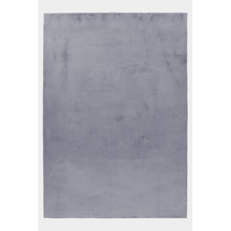 POUFFY Unicolor grå rektangulært kortluvet tæppe - 200 x 290 cm