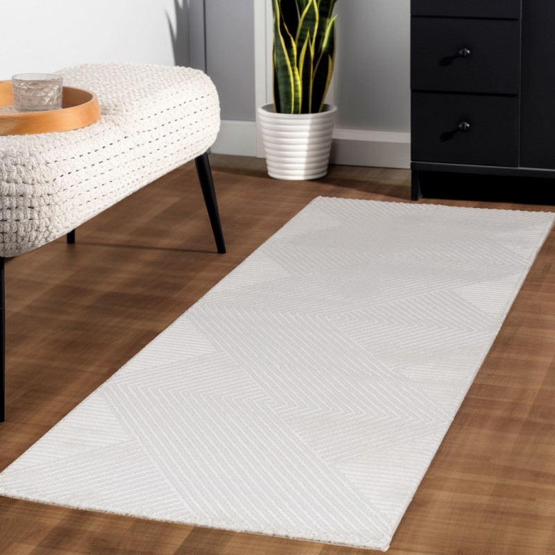 Sahara Indendørs Tæppeløber 3D - Creme - 80x250 (Løber)