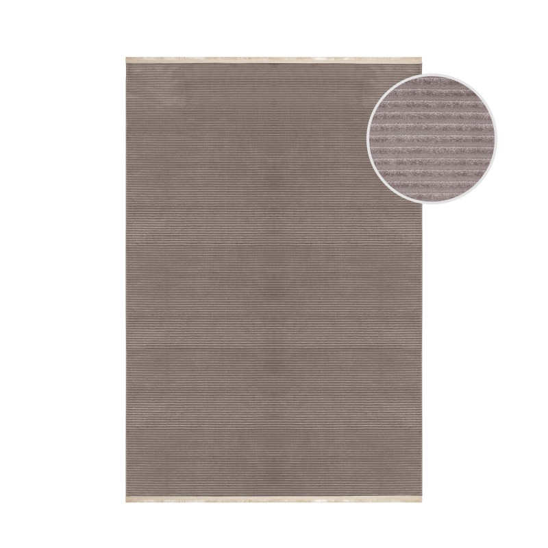 Style Kortluvet Tæppeløber Ensfarvet - Mokka - 80x150 (Løber)