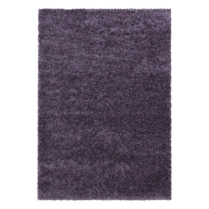 SYDNEY unicolor shaggy tæppe rektangel - violet - 240 x 340 cm