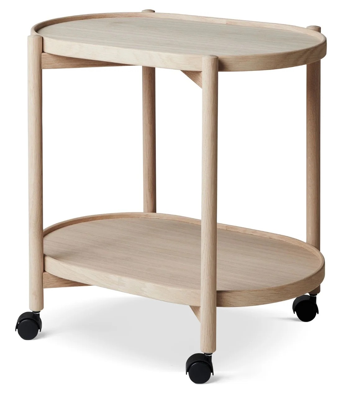 Thomsen Furniture - James Rullebord Ubehandlet eg 60x40 cm med Hjul