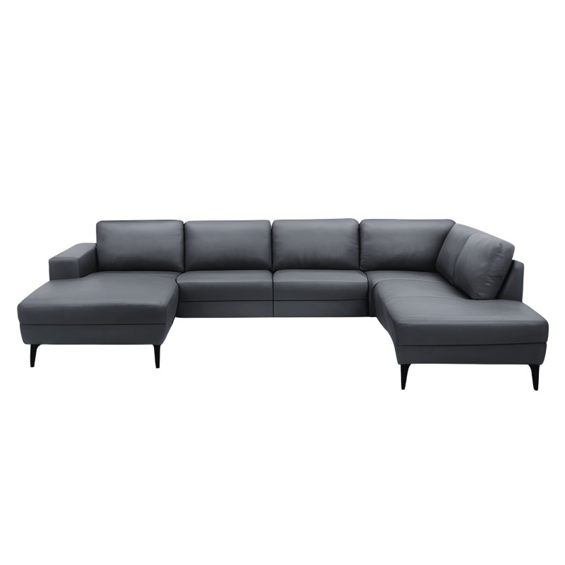 Hjort Knudsen Esbjerg Læder U-sofa - Venstrevendt