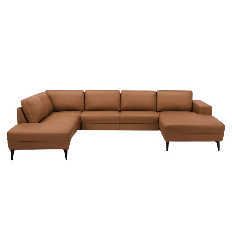 Hjort Knudsen Esbjerg Læder U-sofa - Højrevendt