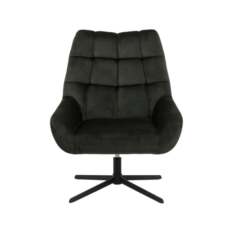 Paris drejestol Mørkegrøn Velour