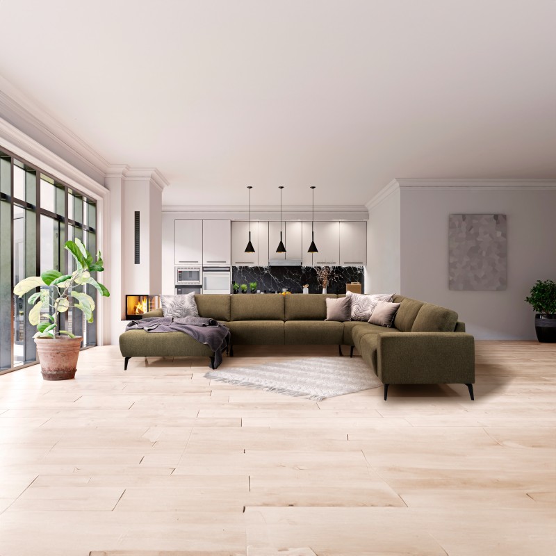 Hjort knudsen Copenhagen hjørnesofa med chaiselong Venstrevendt Brego 3593 stof