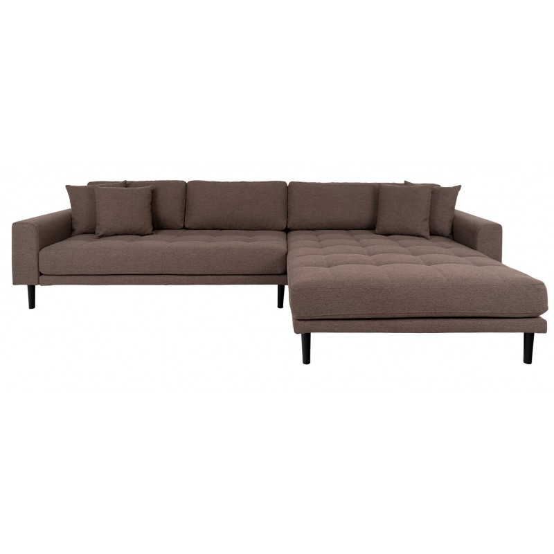 Lido - Højrevendt Chaiselongsofa - brun  stof