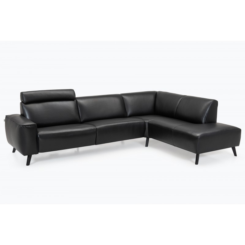 Hjort Knudsen Assens Semianilin læder Hjørnesofa med open end - Højrevendt