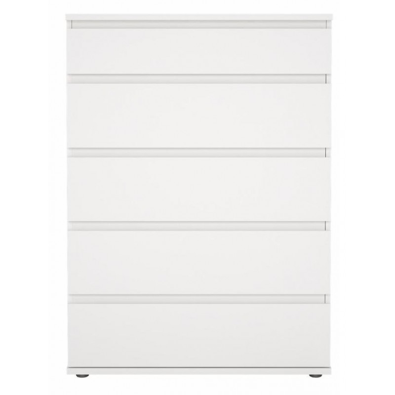 Millennium kommode 5 skuffer - Hvid billede