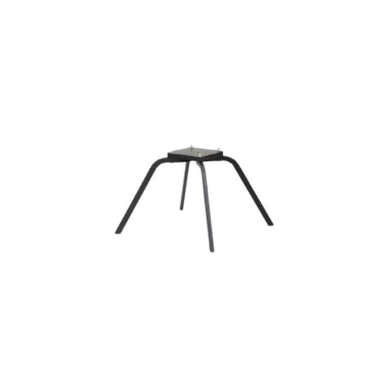 Buede rektangulære stålben Mat Sort til spisestol - DL01K5