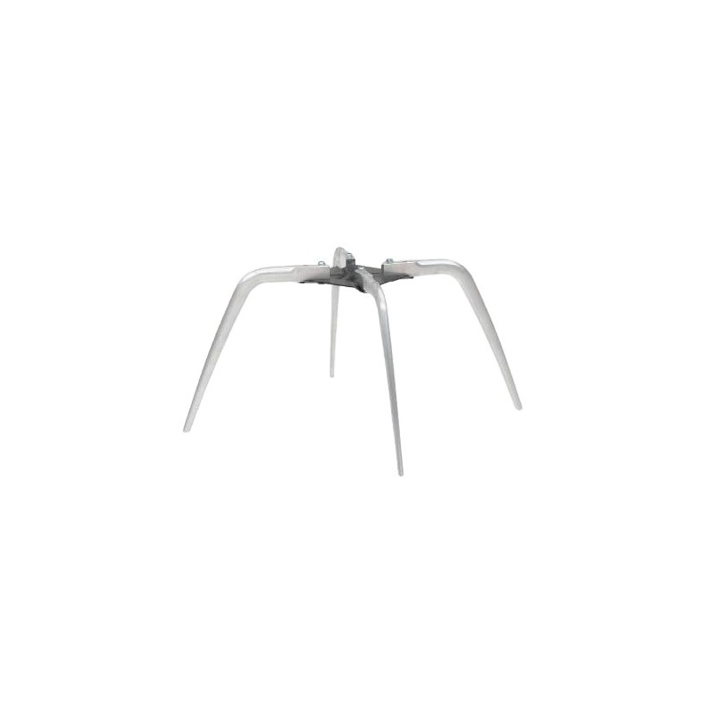 Børstet - Aluminiumsben til spisestol - DL07B