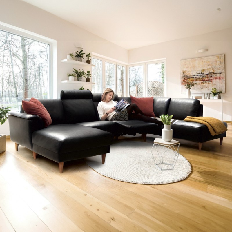 Hjort Knudsen Ballerup U-sofa - læder Venstrevendt