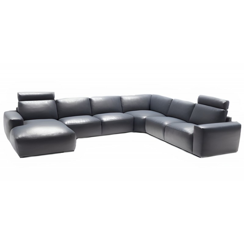 Hjort Knudsen Aarhus Læder hjørnesofa med chaiselong venstrevendt