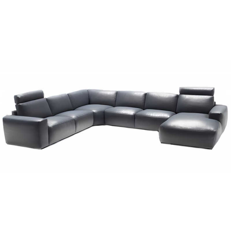Hjort Knudsen Aarhus Læder hjørnesofa med chaiselong Højrevendt
