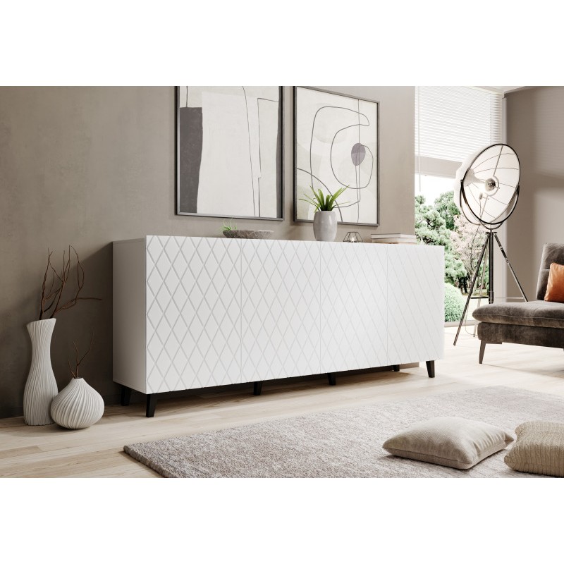 Kommode ASTI mat Hvid/mat Hvid billede