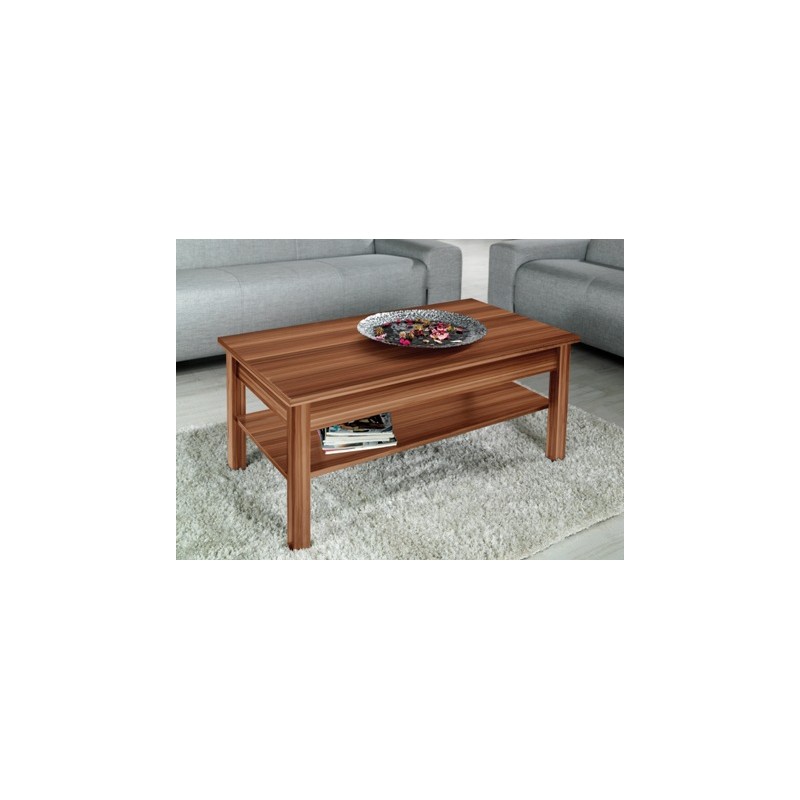 Sofabord med hylde 110 x 60 cm - Blomme