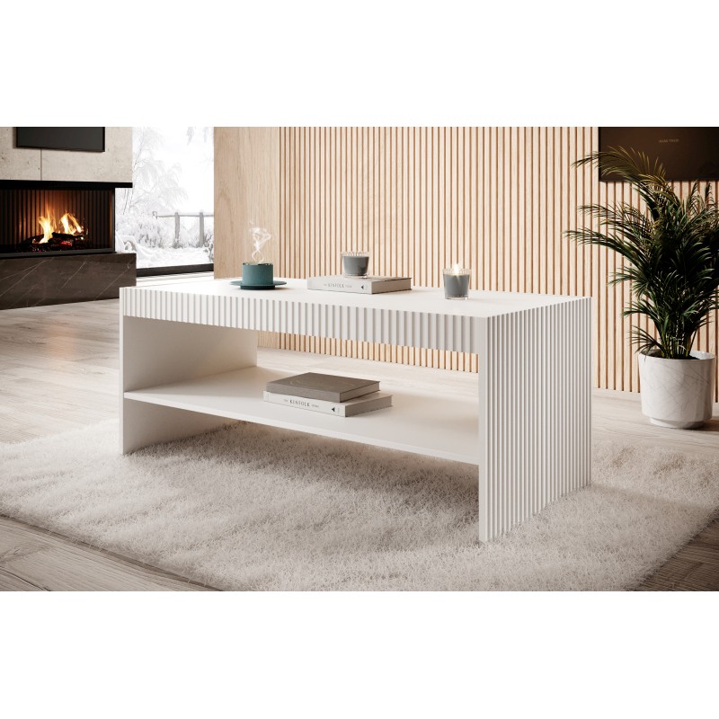 PAFOS sofabord 120cm - Hvid billede