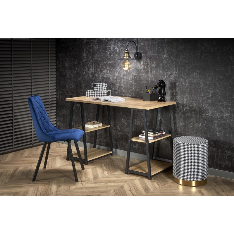 B44 skrivebord Sonoma eg. / Sort billede