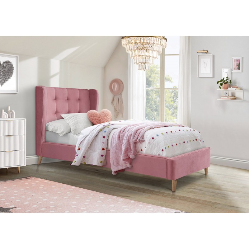 ESTELLA 90x200 cm sengeramme Pink billede