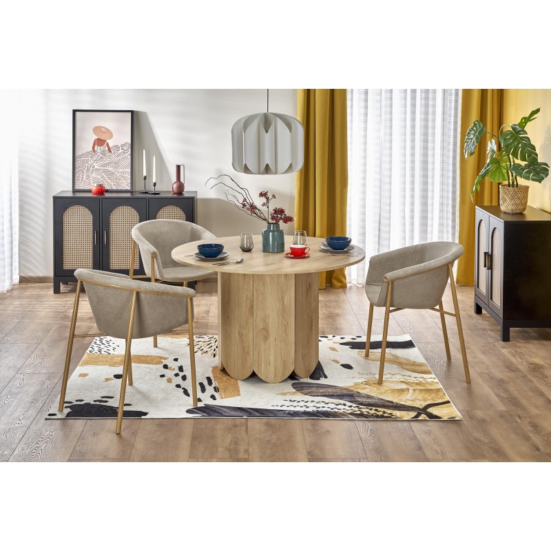 HUGO Rundt Bord i Naturlig Eg billede