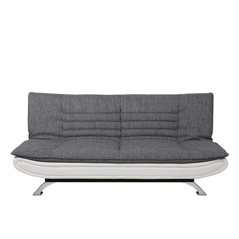 Sovesofa Signature Jessara/sofabed lysegrå Porter stof klik-klak stålstel