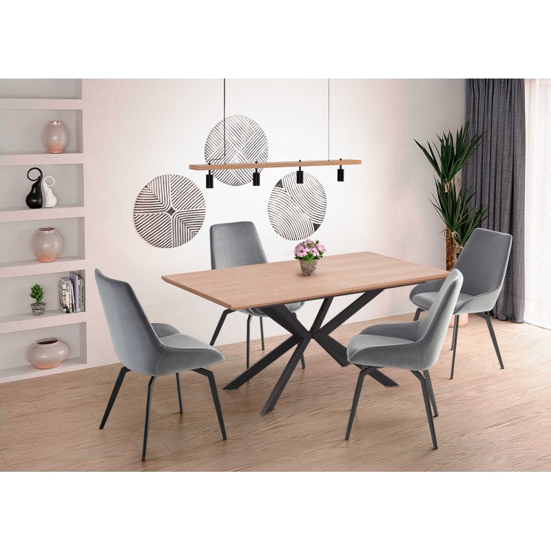 LEGARTO bord Naturlig eg/Sort billede