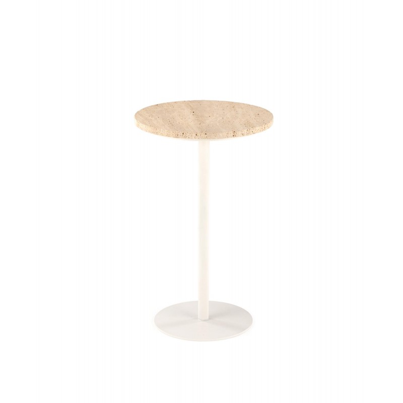 TRAVERSO sofabord, farve travertin / Hvid billede