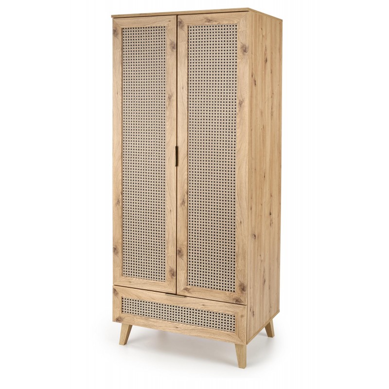 BORNEO S-1 garderobe, artisan eg / Sort billede