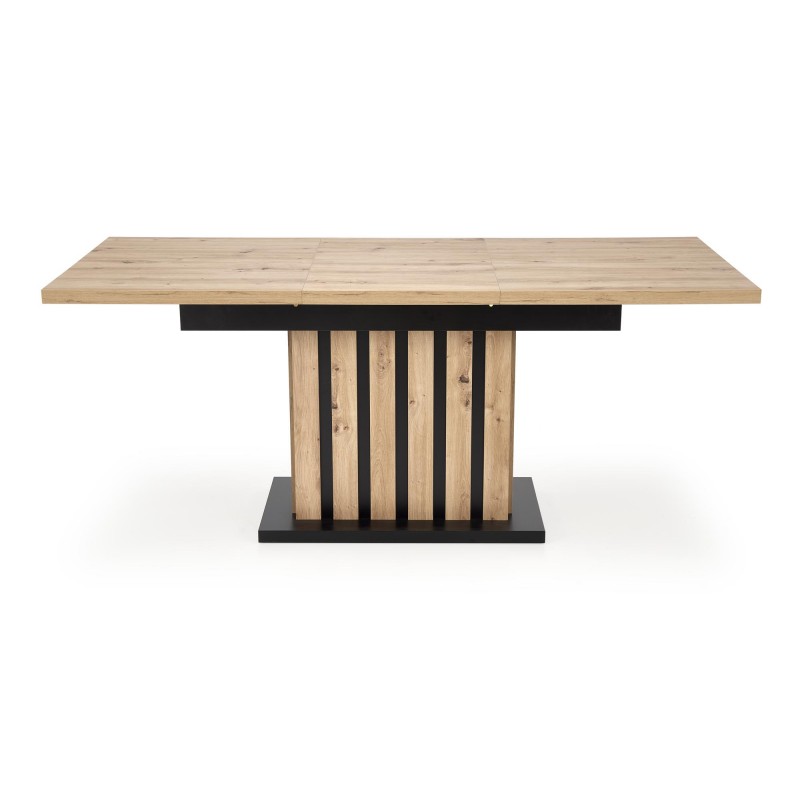 LAMELLO Spisebord med udtræk 130cm kan udvides til 180cm - håndværkseg / Sort