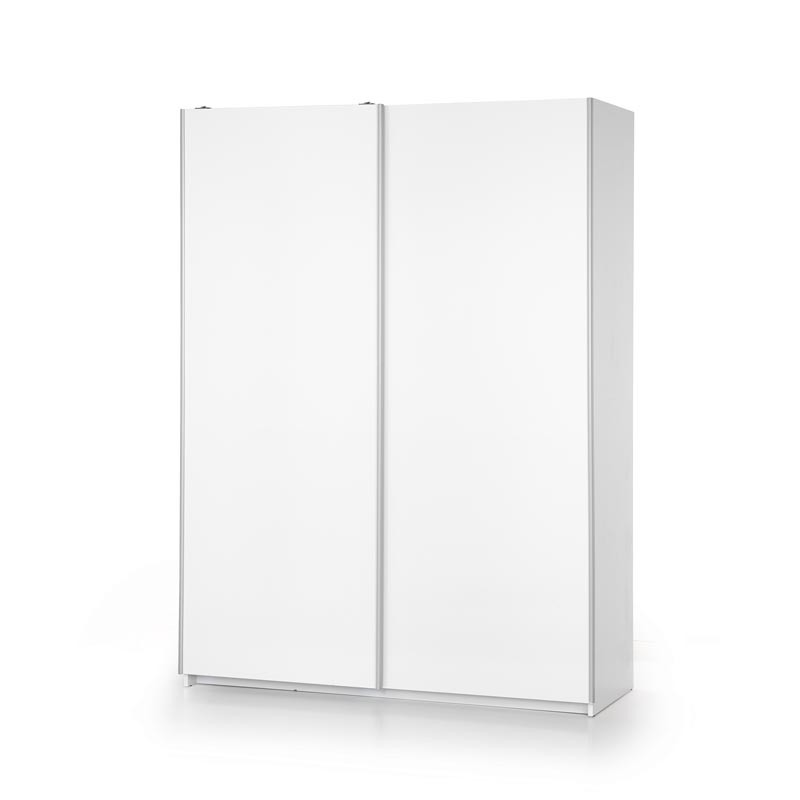LIMA S-1 - Garderobeskab med skydedøre B153 x H210 - Hvid billede