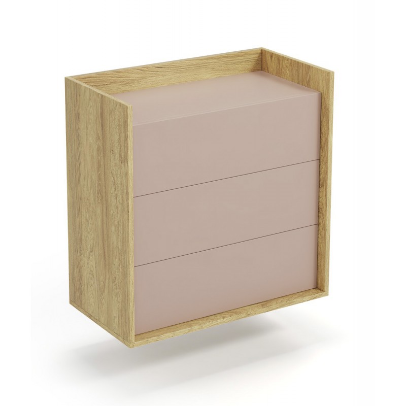 MOBIUS Kommode 3S - Hikora Eg/Hvid billede