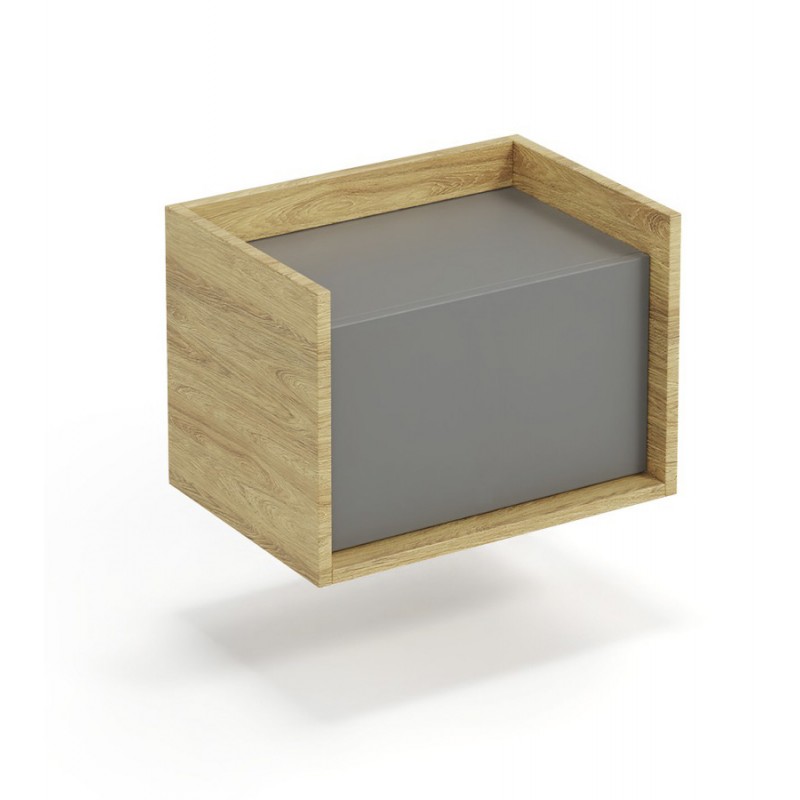 MOBIUS lavt skab 1D - hikora eg/Grå
