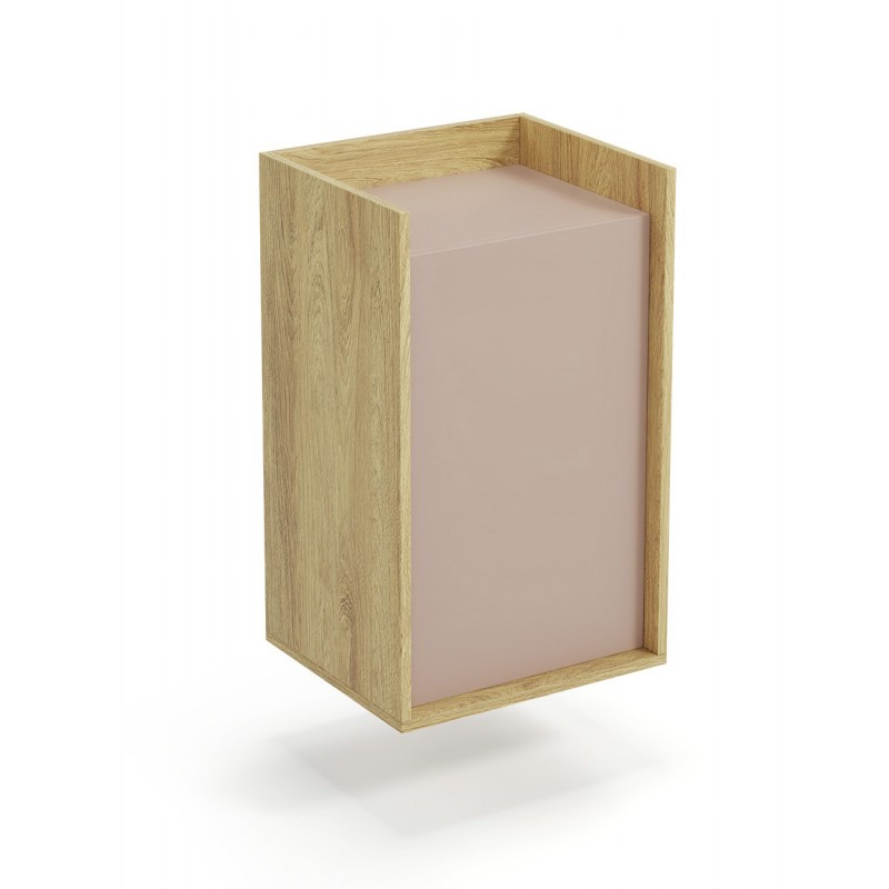 MOBIUS skab 1D - hikora eg/Hvid billede