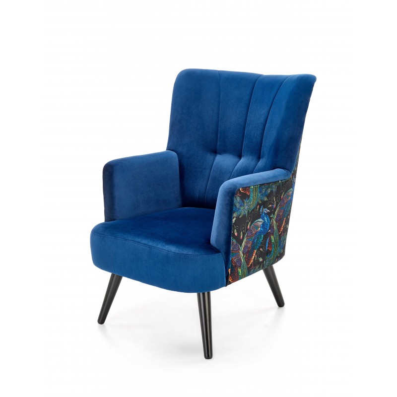 PAGONI stol - mørkeblå / Sort