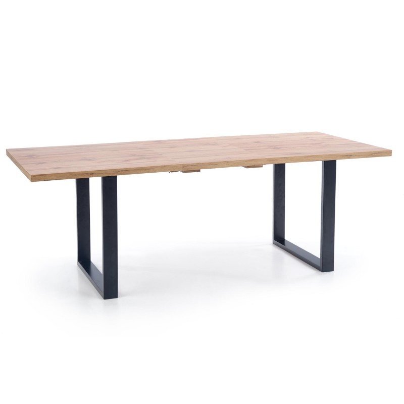 VENOM Spisebord, 135cm udvides til 185cm - Votan-eg/Sort billede