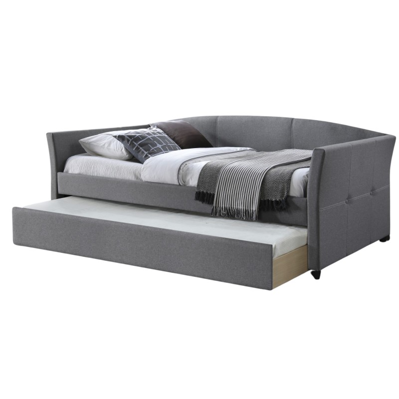 SANNA 90x200cm senge med sengeskuffe til opbevaring - Grå billede