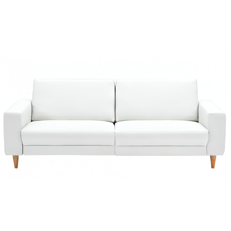 Hjort Knudsen Slagelse Hvid lædersofa