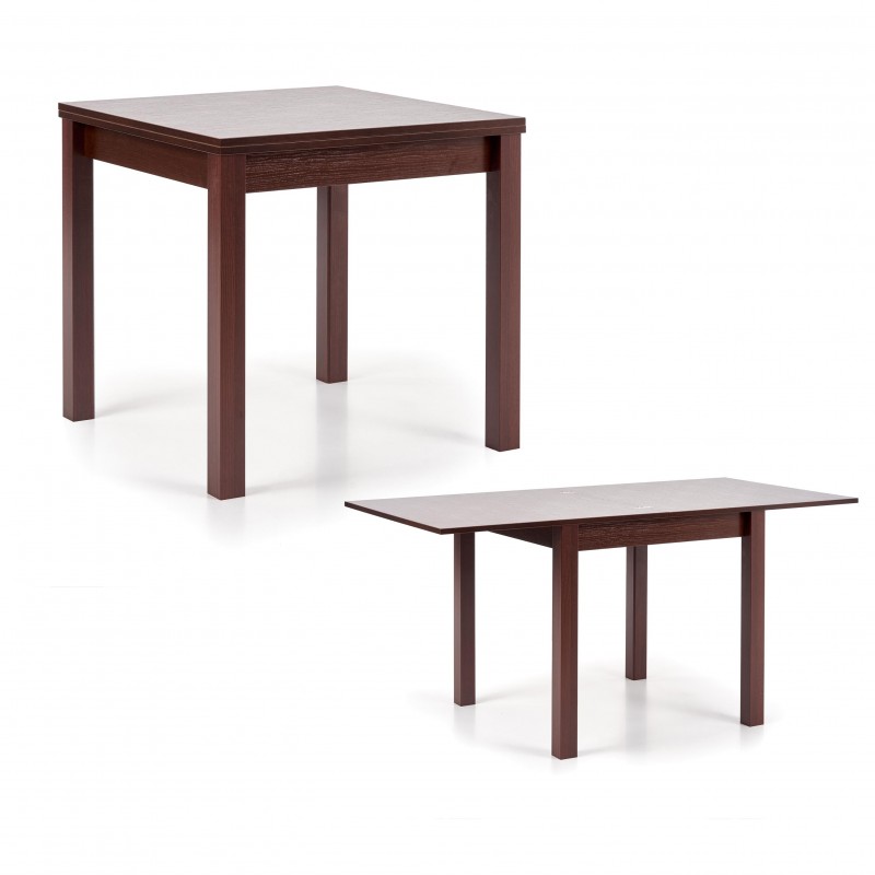 GRACJAN Spisebord med Udtræk 80cm kan udvides til 160cm - Mørk Valnød