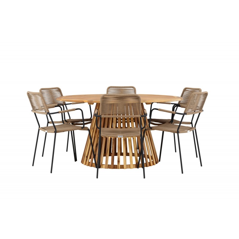 Tucuman Rundt Spisebordssæt -