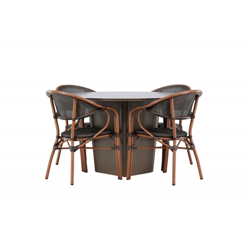 Santa Fe Rund Loungesæt - Havemøbelsæt