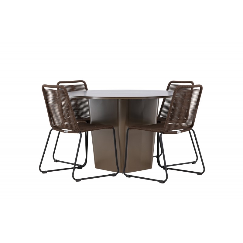 Santa Fe Rund Loungesæt - Havemøbelsæt