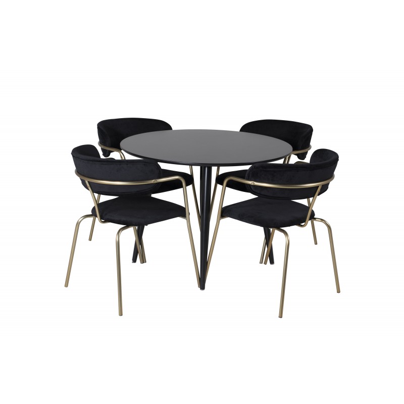 Spisestuesæt Plaza med stole Arrow