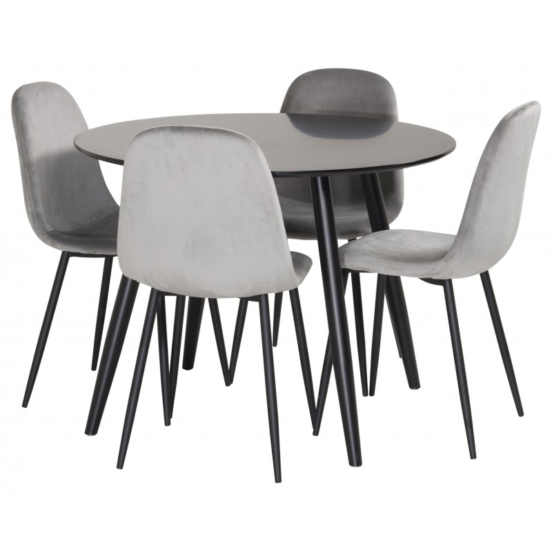 Rundt Spisebordssæt Plaza med stole Polar