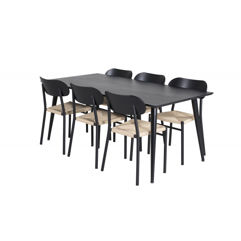 Spisebordssæt Dipp med Spisebordsstole Polly