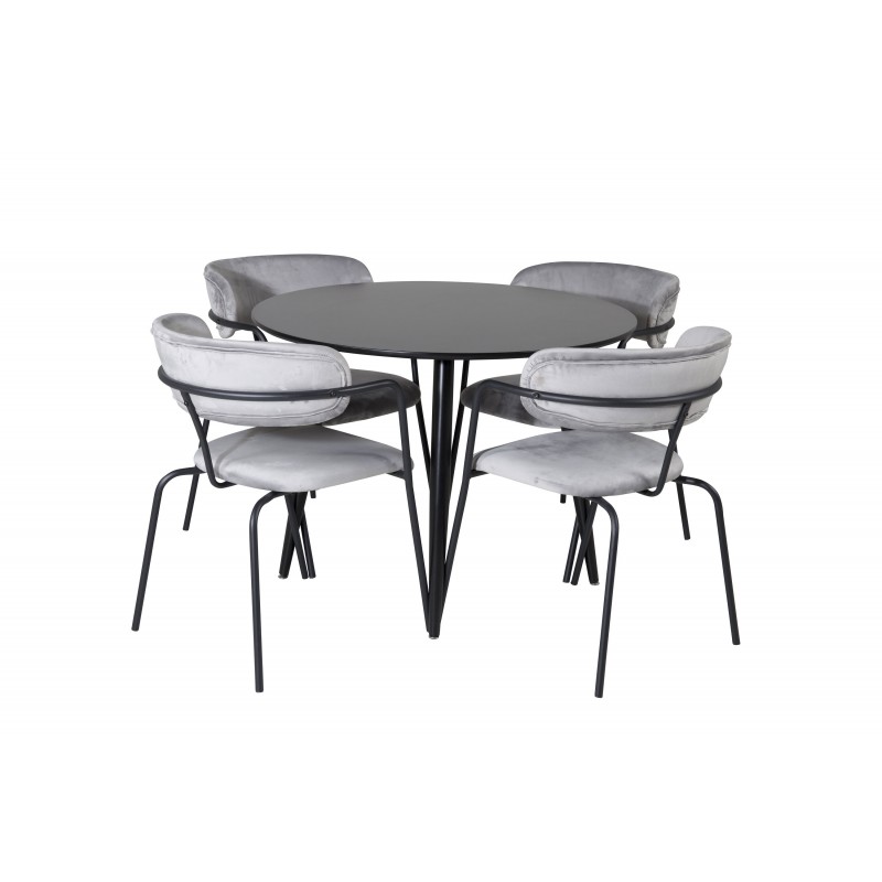 Rundt Spisebordssæt Plaza med stole Arrow