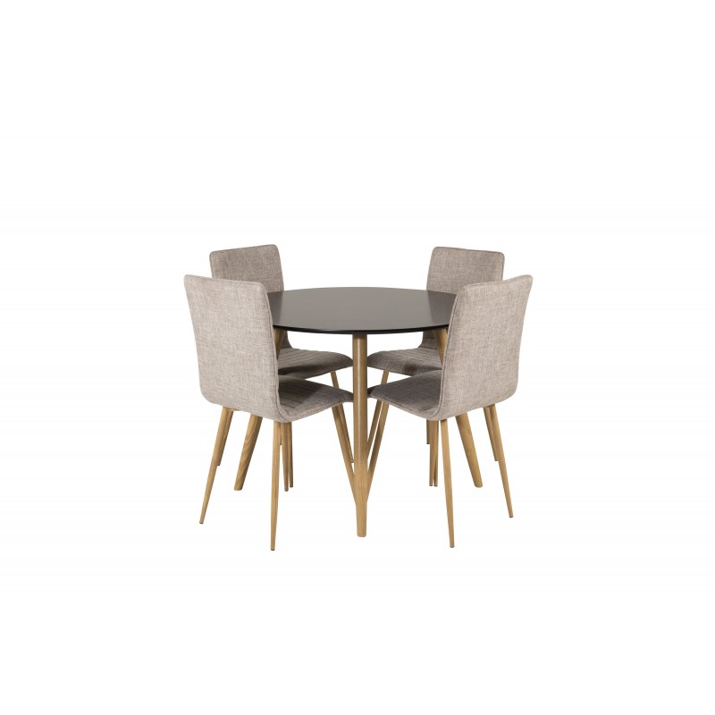 Rundt Spisebordssæt Plaza med stole Windu